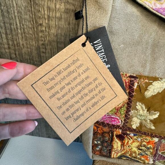 Canvas Crossbody Purse Vintage Fabric Bag FAST SHIP NeW - Picture 6 of 11